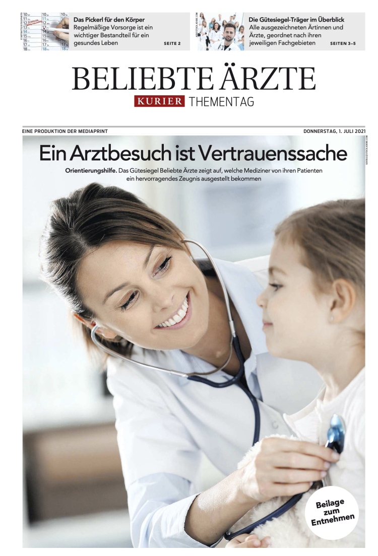 KURIER 01.07.2021 Österreichs beliebteste Ärzte 1